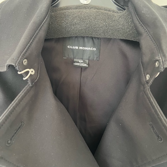 Club Monaco Black Trench Coat - Picture 4 of 8